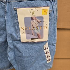Vintage Wrangler For Women Sz 12 Denim Shorts High Rise Light Wash Relaxed Fit